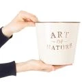 Blumentopf Zink Art of Nature Creme Ø17,5cm H15cm | Floristik21.de