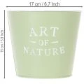 Blumentopf Zink Art of Nature Mintgrün Ø17,5cm H15cm | Floristik21.de