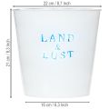 Blumentopf groß Weiß, Blau Metalldeko Übertopf Ø22×H21cm | Floristik21.de