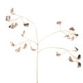 Floristik21 Bohnenblütenzweig Metalloptik Kunstpflanze 80 cm Champagner 3er-Set