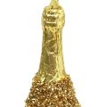Floristik21 Champagnerflasche zum Hängen Hellgold 13,5cm