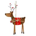 Floristik21 Christbaumschmuck Holzhirsch 14cm H22cm 3St