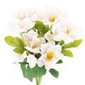 Floristik21 Kunstblumen-Bund Christrose Kunststoff 35cm Weiß-Rosa Indoor 6 Stück