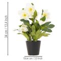 Christrose künstlich Topfpflanze 34 cm Weiß Kunststoff | Floristik21.de