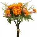 Floristik21 Chrysanthemenstrauß Mix Orange 35cm