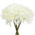 Floristik21 Deko Chrysantheme Strauß Weiß 28cm 6St