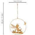 Deko Biene aus Metall Rost Gartendeko zum Aufhängen Ø14cm 4 St | Floristik21.de