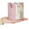 Deko-Dose Altrosa Metall Blechbüchse zum Bepflanzen Ø11cm H10,5cm | Floristik21.de
