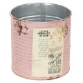 Floristik21 Deko-Dose Altrosa Metall Blechbüchse zum Bepflanzen Ø11cm H10,5cm