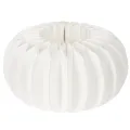 Floristik21 Wabenpapier Kürbis Rund Weiß 24 cm mit Vertiefung 4 Stück
