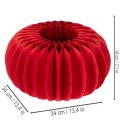 Wabenpapier Kürbis-Deko 34 cm Rot, Set 2 Stück | Floristik21.de