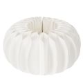 Floristik21 Papier-Dekokugel Kürbisform Weiß 34cm 2er-Set