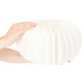 Papier-Dekokugel Kürbisform Weiß 34cm 2er-Set | Floristik21.de