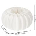 Papier-Dekokugel Kürbisform Weiß 34cm 2er-Set | Floristik21.de