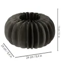 Wabenpapier Kürbis Dekoring 24cm Dunkelgrau 4 Stück | Floristik21.de