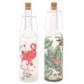 Floristik21 Deko-Flasche LED Flamingo 37,5cm Warmweiß 2St