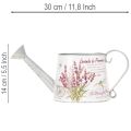 Deko Gießkanne Metall Lavendel Retro Garten 30×11×14,5cm | Floristik21.de