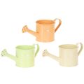 Floristik21 Deko Gießkannen Übertopf Metall Set 8-teilig, bunt, 16,5x7cm - Ideale Pflanzengefäße für Balkon & Küche