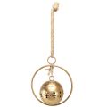 Deko Glocke Gold Schelle Hängedeko Metall Natur Ø14cm | Floristik21.de
