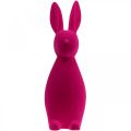 Floristik21 Deko Hase Pink Deko-Osterhase Beflockt H47cm