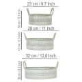 Deko-Schale Metall mit Griffen Übertopf Vintage 3er-Set | Floristik21.de
