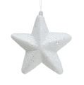 Floristik21 Stern Weiß mit Glitter 11,5cm