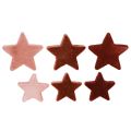 Floristik21 Deko Sterne beflockt Streudeko Weihnachten Burgund Rotbraun Ø4/5cm 40 St Großhandel