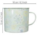 Deko Tasse Pflanztopf Mandala emailliert Ø13cm H12cm | Floristik21.de