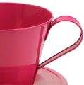 Floristik21 Deko-Tasse Pink Ø16cm H11cm