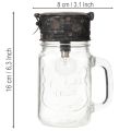 Deko-Trinkglas mit LED Lampe Ø8cm H16cm | Floristik21.de