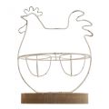 Floristik21 Deko Huhn Tischdeko Ostern Eierständer Metall 16x8,5x20cm