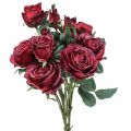 Floristik21 Deko Rosen Rot Künstliche Rosen Seidenblumen 50cm 3St