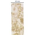 Geschenkband Polyester 40mm 20m Creme Gold Pflanzenmotive für Dekorationen | Floristik21.de