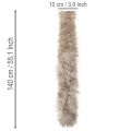 Fellband Kunstfell 10x140cm Beige-Braun 3er-Set | Floristik21.de