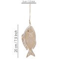 Dekohänger Holzfisch 21cm 2St | Floristik21.de