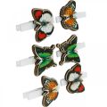Floristik21 Dekoklammer Schmetterling, Geschenkdeko, Frühling, Schmetterlinge aus Holz 6St