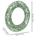 Grüner Drahtgeflechtdeko-Kranz 19 cm, 2 Stück, Metall, Innenbereich | Floristik21.de