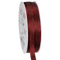 Floristik21 Dekoband Taftband 10mm x 50m Bordeauxrot für Geschenkverpackung und Dekoration