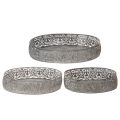 Dekoschale Metall Oval Muster