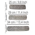 Dekoschale Metall Oval Muster Grau 25,5/29/34,5cm 3er-Set | Floristik21.de