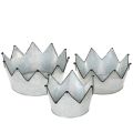 Floristik21 Dekoschale Metallschale Krone Ø26,5/22,5/19cm 3er-Set
