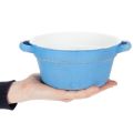 Dekoschale Übertopf Blau Metall Deko Shabby Ø17cm H8,5cm | Floristik21.de