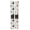 Dekostoff Meterware Weihnachten 35x120cm Motive Tannenbäume Schleifen 2 Rollen | Floristik21.de
