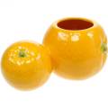 Floristik21 Blumenvase Orange Keramikvase Zitrusfrucht Sommerdeko
