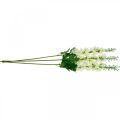 Floristik21 Delphinium Weiß Künstlicher Rittersporn Seidenblumen Kunstblumen 3St