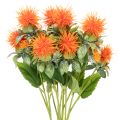 Floristik21 Künstliche Färberdistel orange 55cm Kunstblume für Innenbereich 4St
