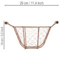 Drahtkorb Vintage rund mit Holzgriffen Metallkorb Rost Ø22cm | Floristik21.de