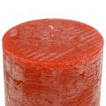 Durchgefärbte Kerzen Orange 60x100mm 4 St | Floristik21.de