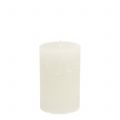 Floristik21 Durchgefärbte Kerzen Weiß 60x100mm 4St
