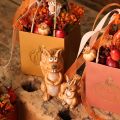 Eichhörnchen Figur Keramik sitzend 10cm braun für Herbstdeko | Floristik21.de
